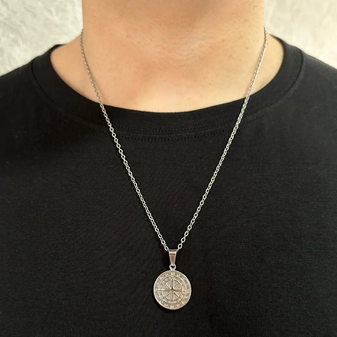 To My Grandson - Compass Necklace