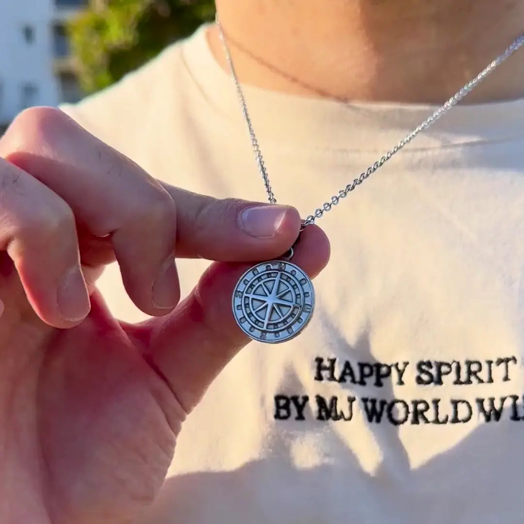 To My Grandson - Compass Necklace