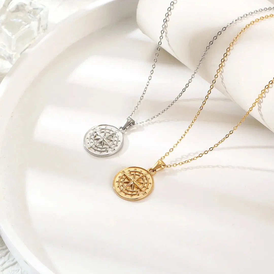 To My Grandson - Compass Necklace
