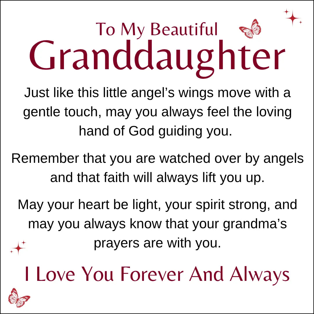 To My Granddaughter - Angel Necklace