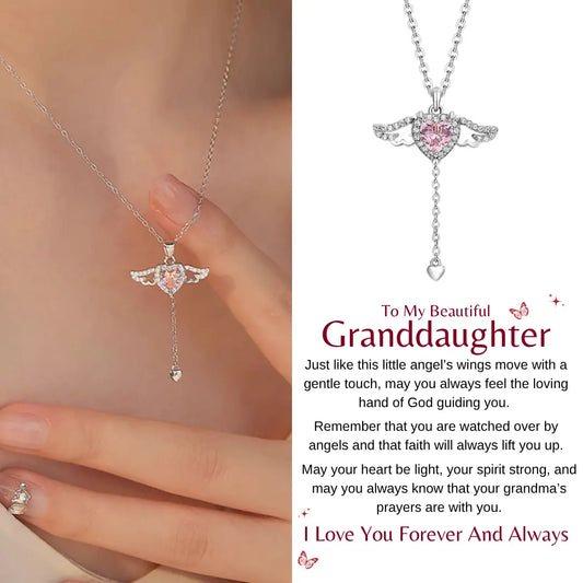 To My Granddaughter - Angel Necklace
