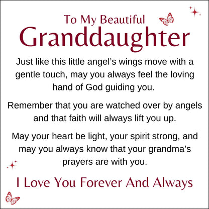 To My Granddaughter - Angel Necklace